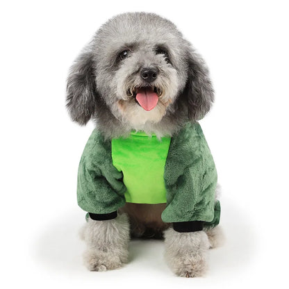 Cartoon Animal Dog Cat Costume for Small Dogs Winter Warm Pet Jumpsuit Pajama for Yorkies Poodle Overalls Puppy Mascotas Clothes