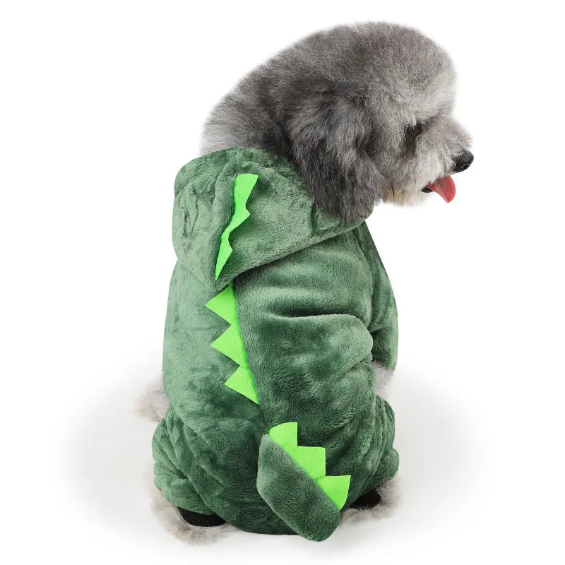 Cartoon Animal Dog Cat Costume for Small Dogs Winter Warm Pet Jumpsuit Pajama for Yorkies Poodle Overalls Puppy Mascotas Clothes